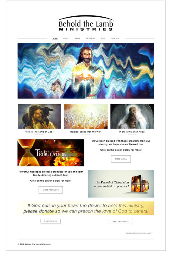 Clean Minimalistic Website - Draft - Behold The Lamb Ministries